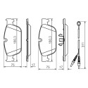 Set di 4 pastiglie freno BOSCH 0 986 494 526