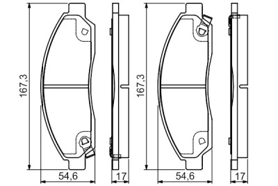 Set di 4 pastiglie freno BOSCH 0 986 495 159