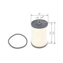 Filtro carburante BOSCH 1 457 431 159