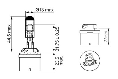 Lampada, fendinebbia BOSCH 1 987 302 024