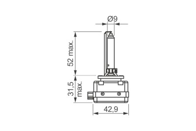 Lampada, faro abbagliante BOSCH 1 987 302 907