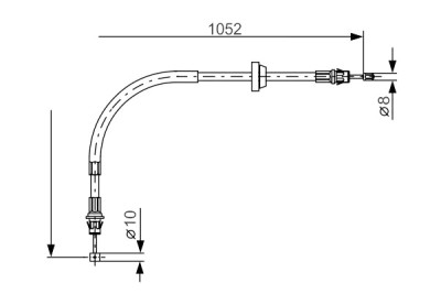 Cavo freno di stazionamento BOSCH 1 987 477 186