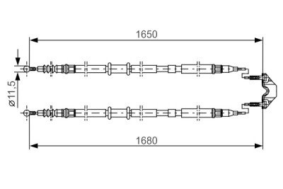 Cavo freno di stazionamento BOSCH 1 987 477 909