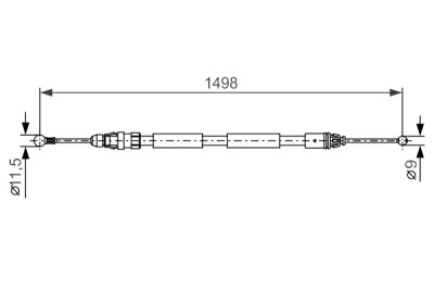 Cavo freno di stazionamento BOSCH 1 987 482 387
