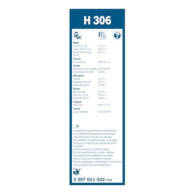 Tergicristalli BOSCH 3 397 011 432