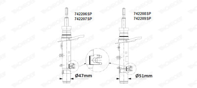 Ammortizzatore MONROE 742206SP