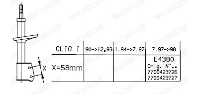 Ammortizzatore MONROE G7485