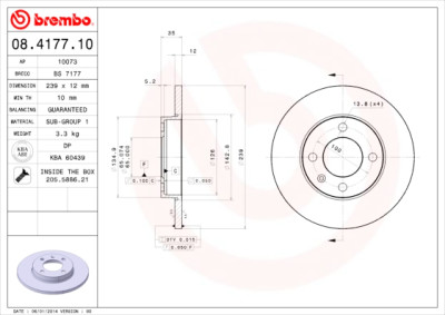 Set dischi freno BREMBO 08.4177.10