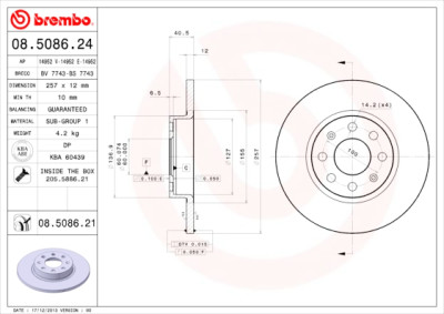 Set dischi freno BREMBO COATED DISC LINE 08.5086.21