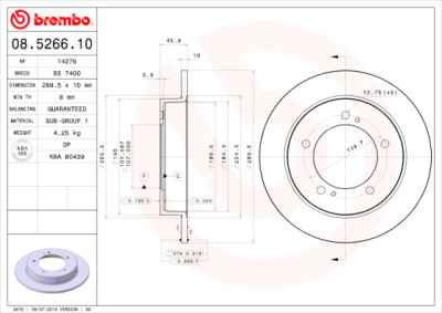 Set dischi freno BREMBO 08.5266.10