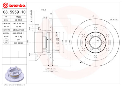 Set dischi freno BREMBO 08.5959.10