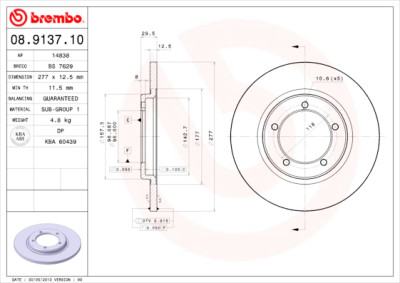 Set dischi freno BREMBO 08.9137.10