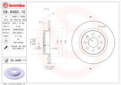 Set dischi freno BREMBO 08.9460.10