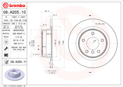 Set di dischi freno COATED DISC LINE