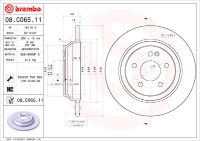 Set dischi freno BREMBO 08.C065.11