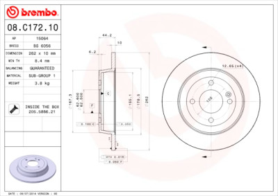 Set dischi freno BREMBO 08.C172.10