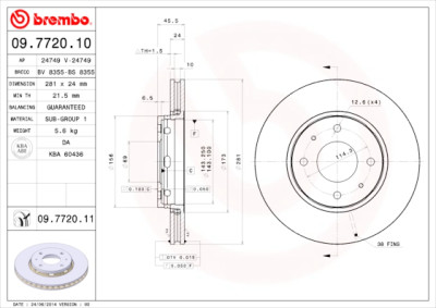 Set dischi freno BREMBO 09.7720.10