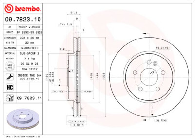Set dischi freno BREMBO 09.7823.10