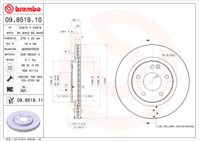 Set di dischi freno COATED DISC LINE