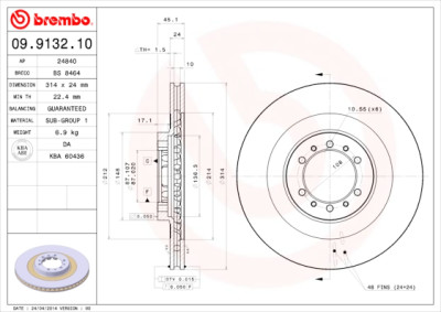 Set dischi freno BREMBO 09.9132.10
