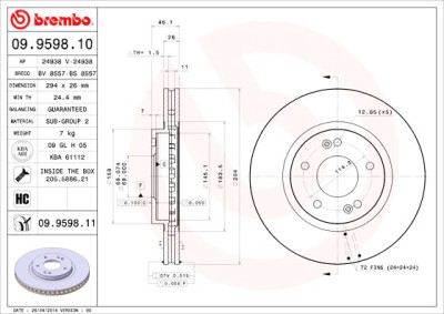 Set di dischi freno COATED DISC LINE