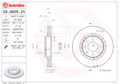 Set dischi freno BREMBO 09.9608.24