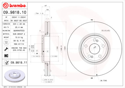 Set di dischi freno COATED DISC LINE