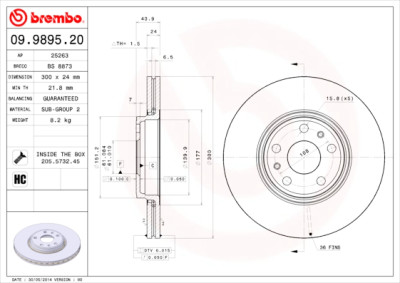 Set dischi freno BREMBO 09.9895.20