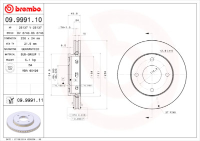 Set dischi freno BREMBO 09.9991.10
