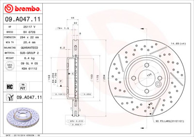 Set di dischi freno COATED DISC LINE