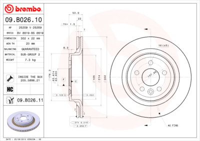 Set dischi freno BREMBO 09.B026.10