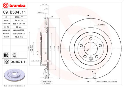 Set dischi freno BREMBO 09.B504.11