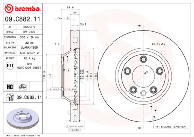 Set dischi freno BREMBO 09.C882.11
