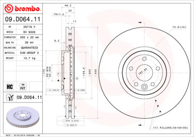 Set dischi freno BREMBO 09.D064.11