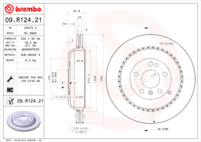 Set di dischi freno BREMBO COATED DISC LINE 09.R124.21