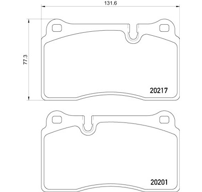 Set di 4 pastiglie freno BREMBO P 02 002