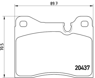 Set di 4 pastiglie freno BREMBO P 06 002