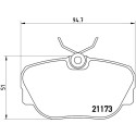 Set di 4 pastiglie freno BREMBO P 06 010