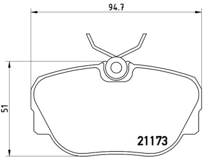 Set di 4 pastiglie freno BREMBO P 06 010