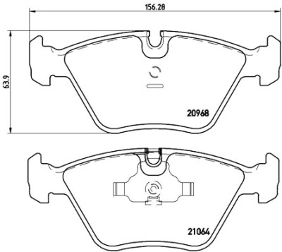 Set di 4 pastiglie freno BREMBO P 06 012