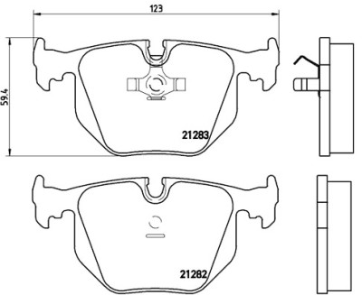 Set di 4 pastiglie freno BREMBO P 06 016