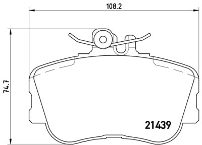 Set di 4 pastiglie freno BREMBO P 06 017