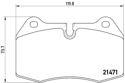 Set di 4 pastiglie freno BREMBO P 06 018