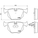Set di 4 pastiglie freno BREMBO P 06 020