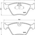 Set di 4 pastiglie freno BREMBO P 06 022