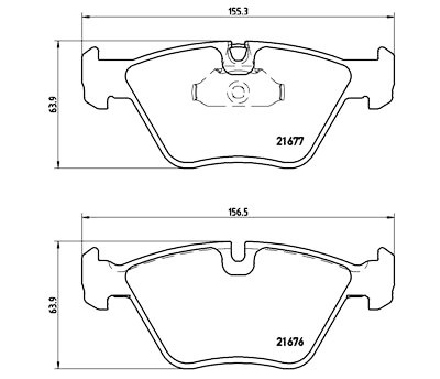 Set di 4 pastiglie freno BREMBO P 06 022