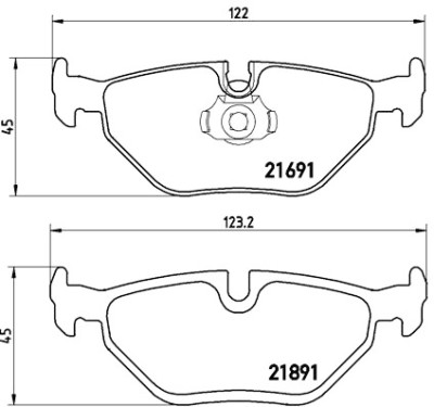Set di 4 pastiglie freno BREMBO P 06 023