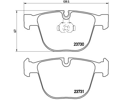 Set di 4 pastiglie freno BREMBO P 06 026