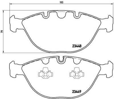 Set di 4 pastiglie freno BREMBO P 06 028