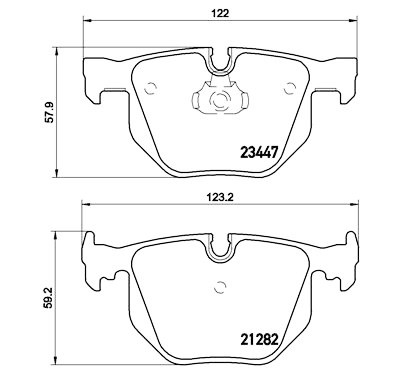 Set di 4 pastiglie freno BREMBO P 06 029